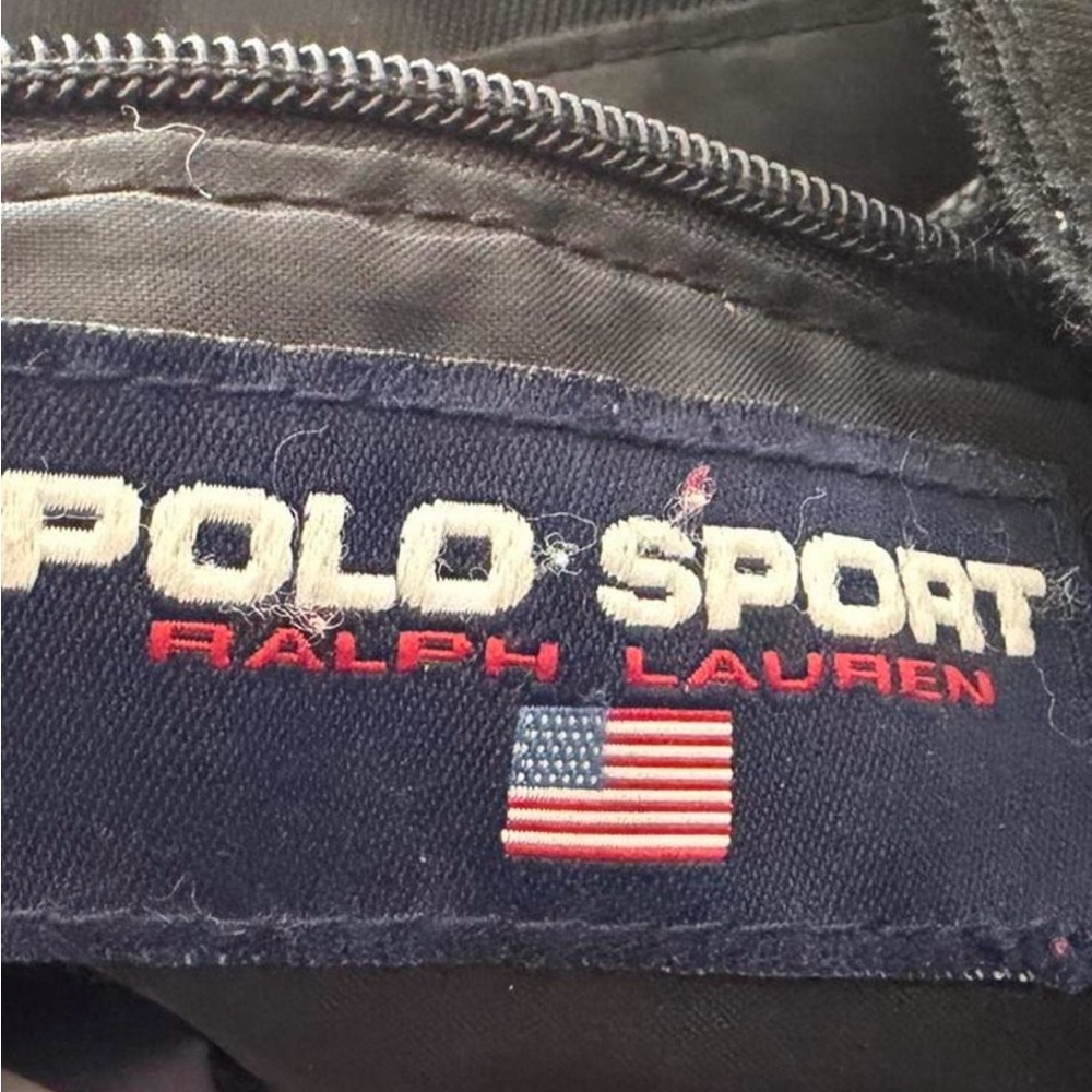 Vintage 90s Ralph Lauren Polo Sport Drawstring Backpack in Black Nylon - Y2K - Picture 6 of 7